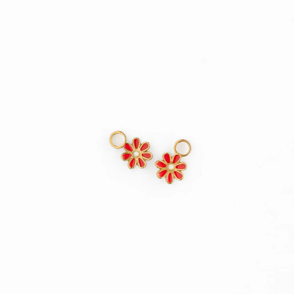 Daisy Charm Neon Pink pair