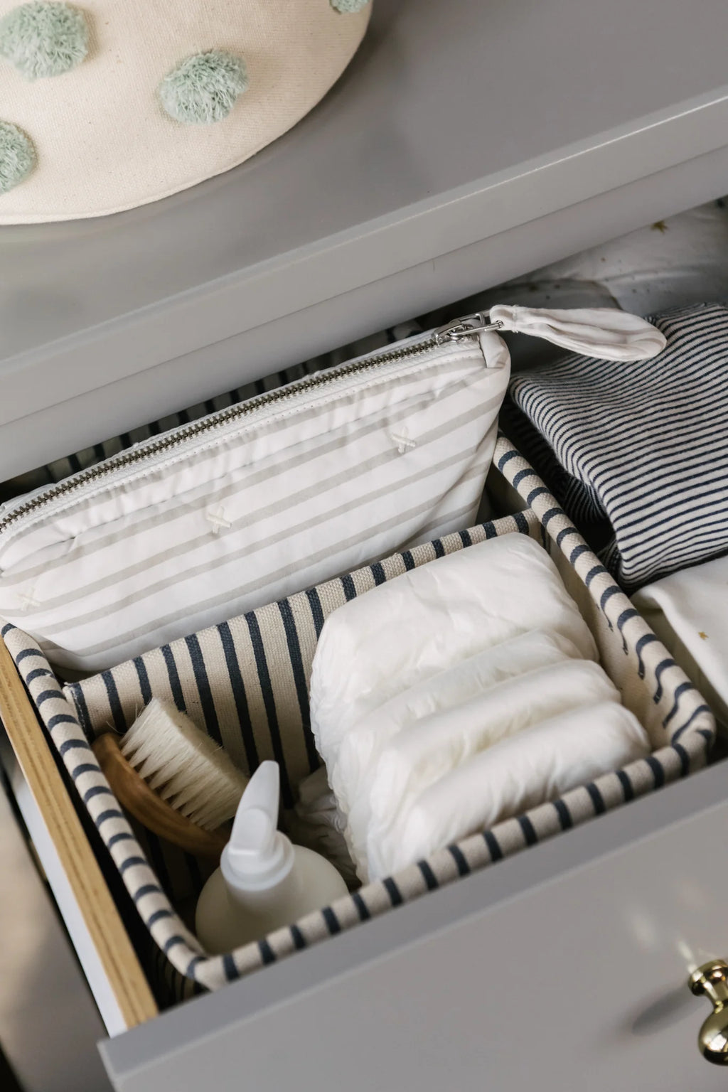 Printed Hideaway Caddy Stripes Away Ink Blue