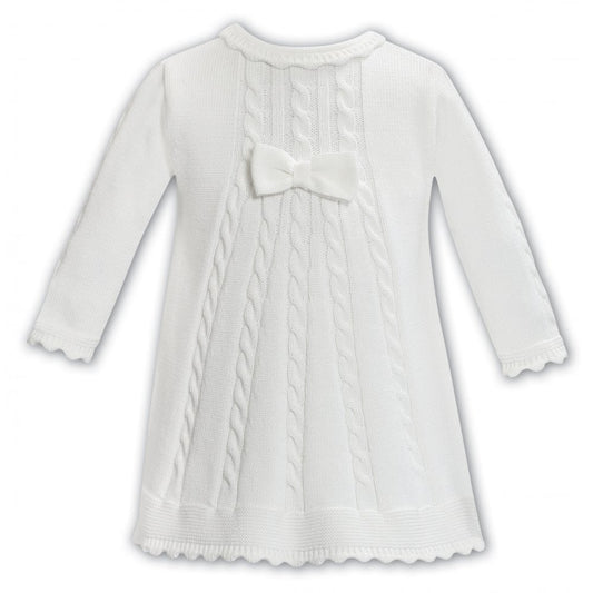 Girls Ivory Knitted Dress