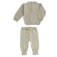 Tan Cotton Pullover and Pant Set