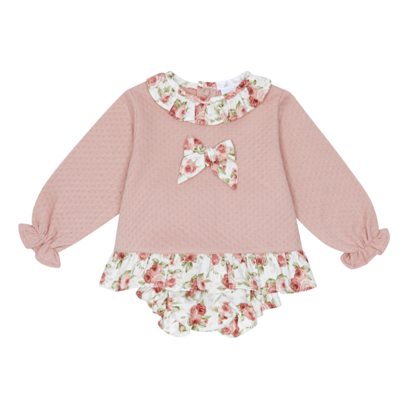 Dusky Pink Floral Jam Pants Set