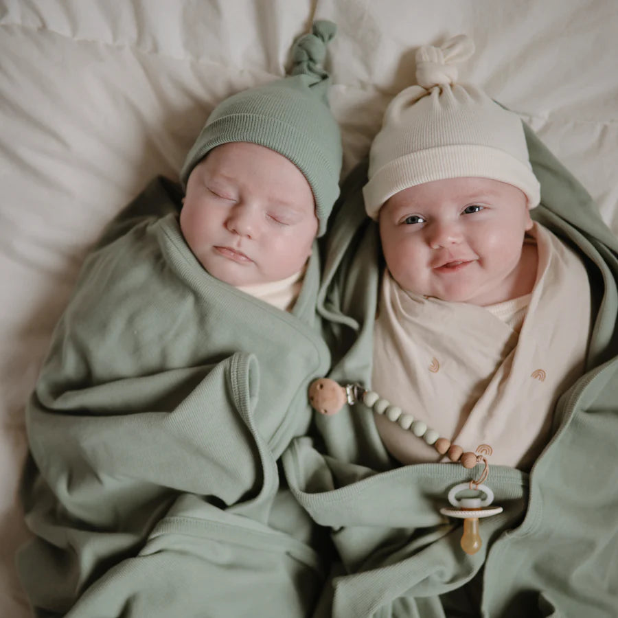 Ribbed Baby Blanket-Roman Green