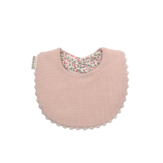 Muslim Cotton Baby Bib Double Sided - Pink Flowers