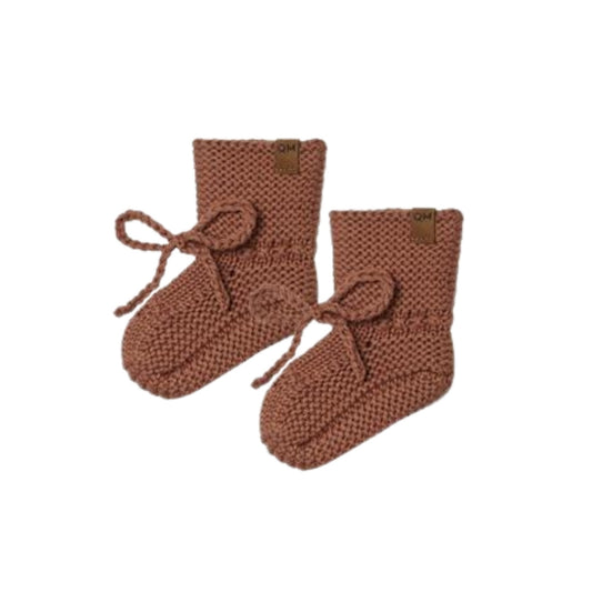 Knit Booties Clay