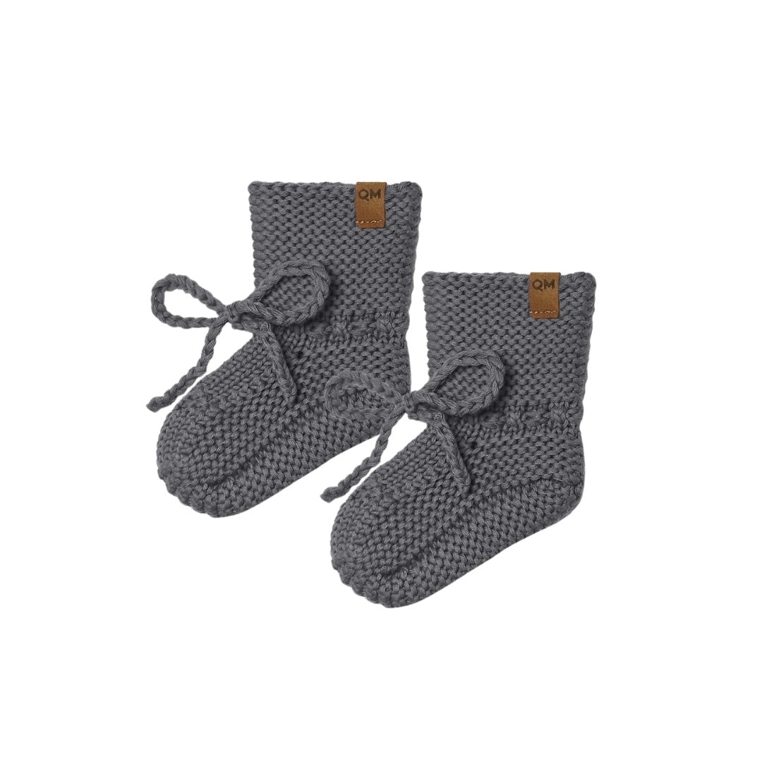 Knit Booties Dark Sea