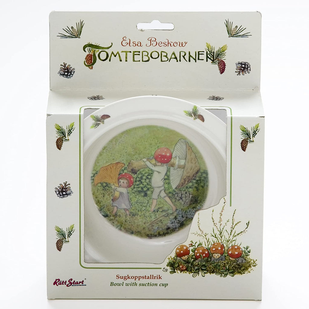 Elsa Beskow "Children of the Forest" (Tomtebobarnen) Children's Bowl with Suction Cup