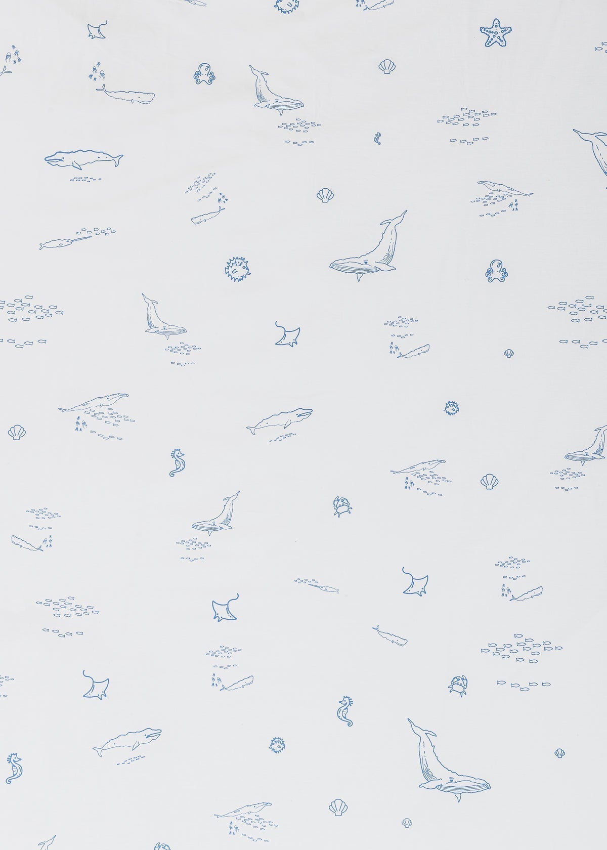 Baltik 100% Organic Cotton Duvet Cover - WHALES & WAVES