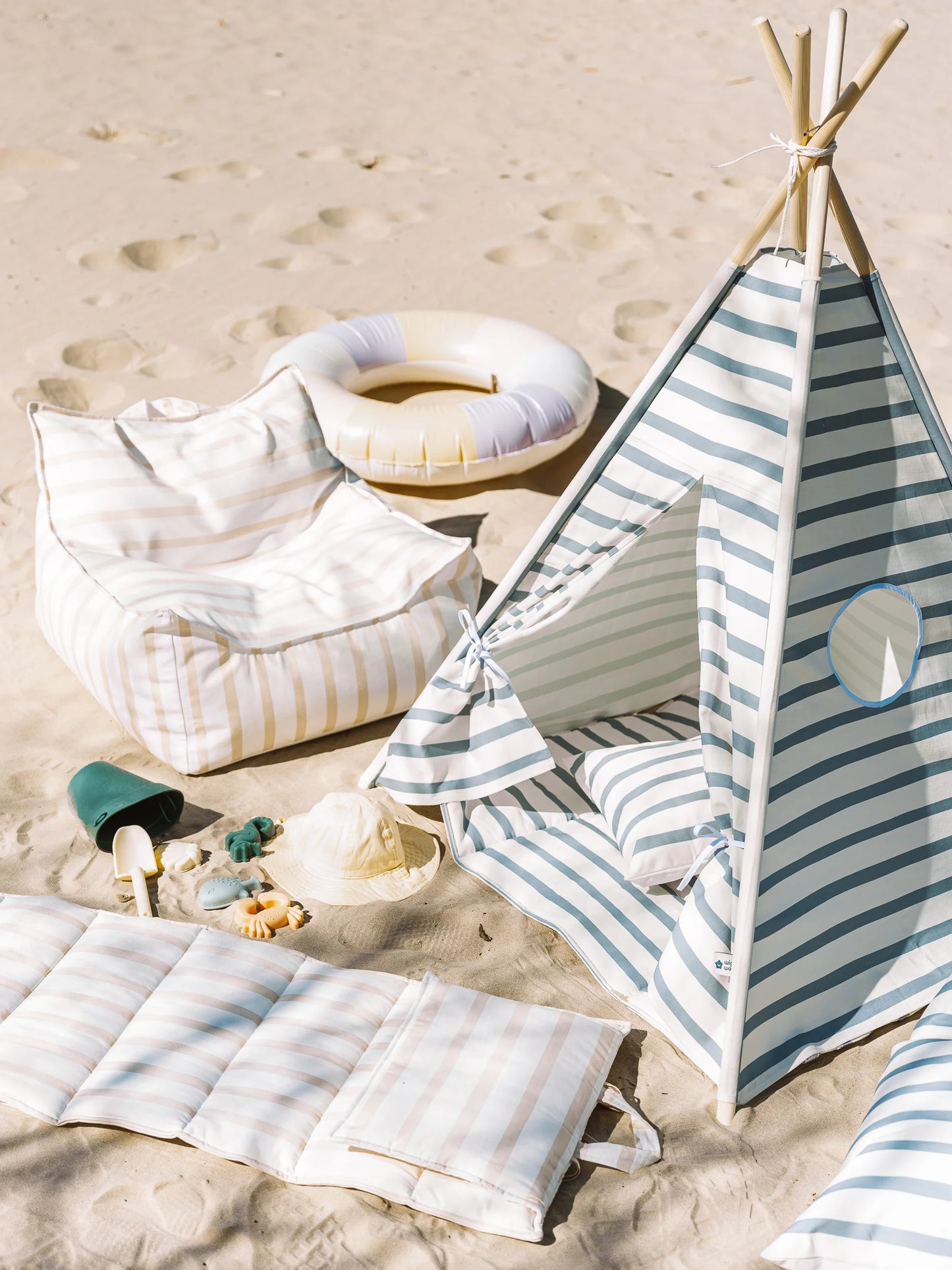 Blue Stripes Teepee Set