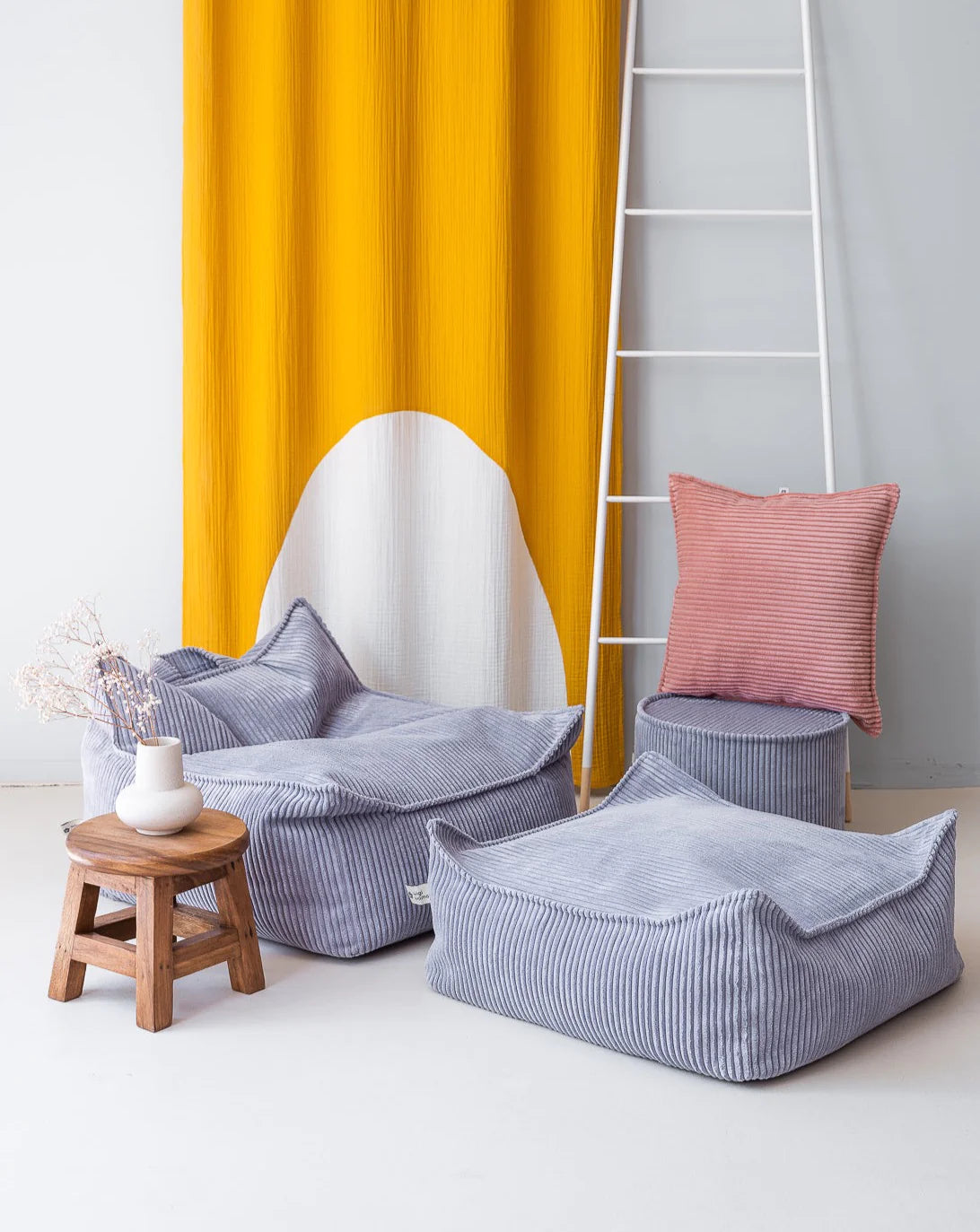 Blueberry Blue Beanbag Chair