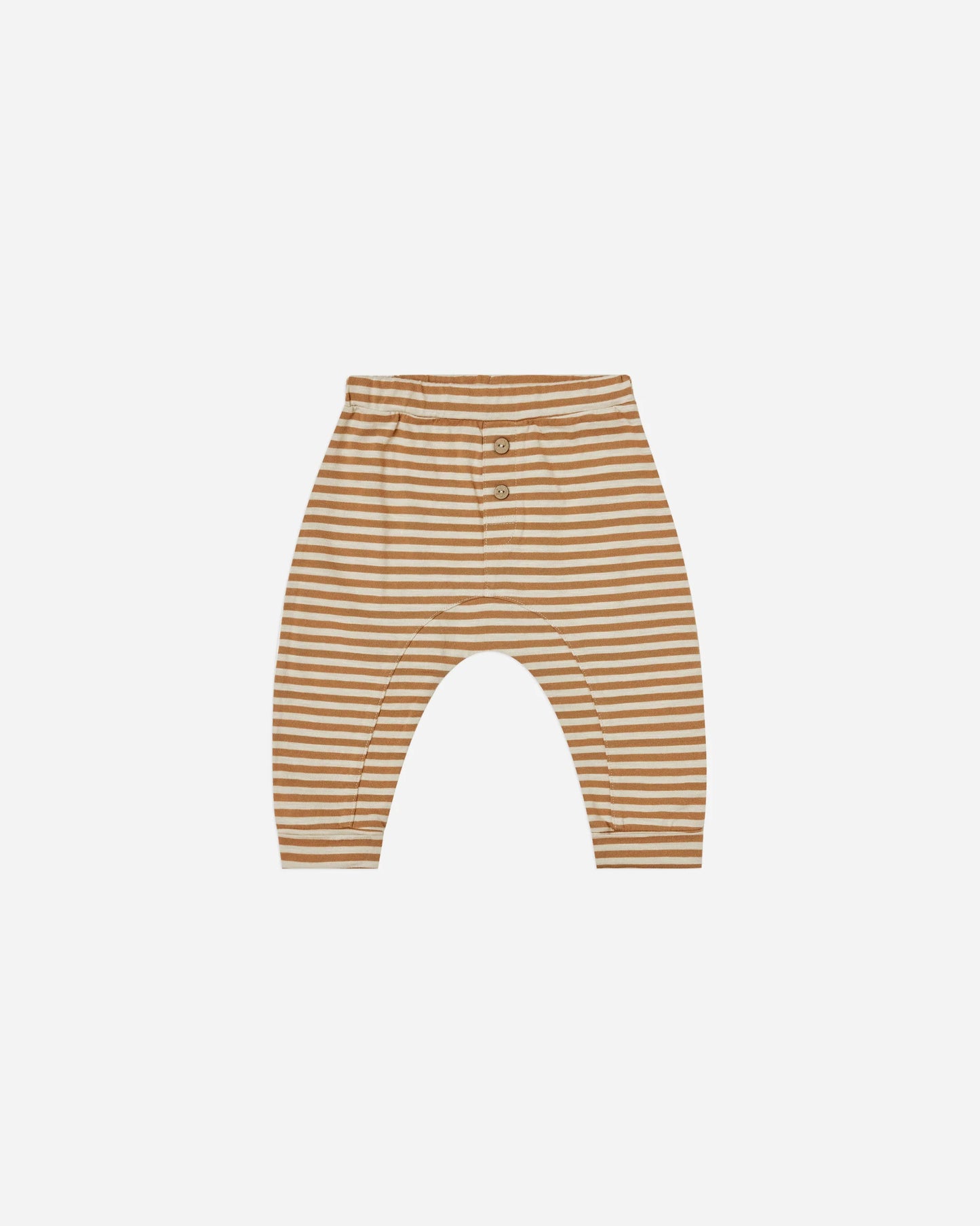 baby cru pant || camel stripe