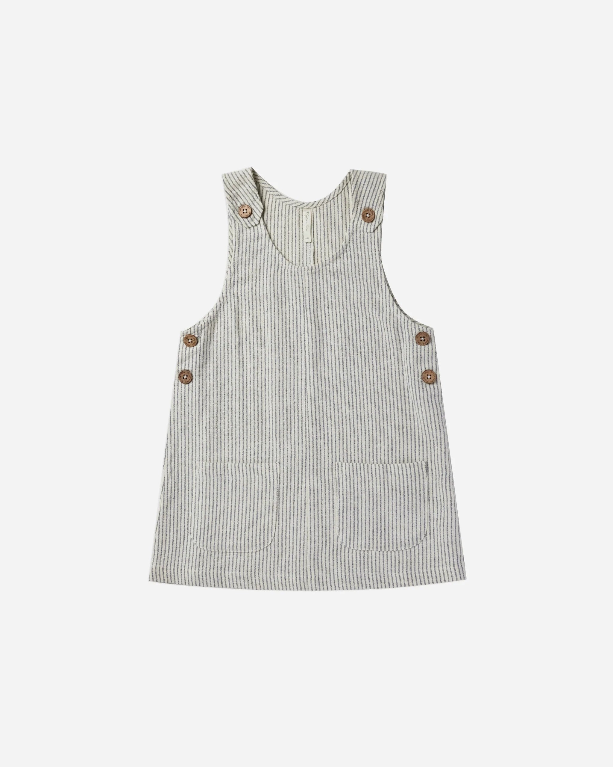 Overall Dress, Railroad Stripe