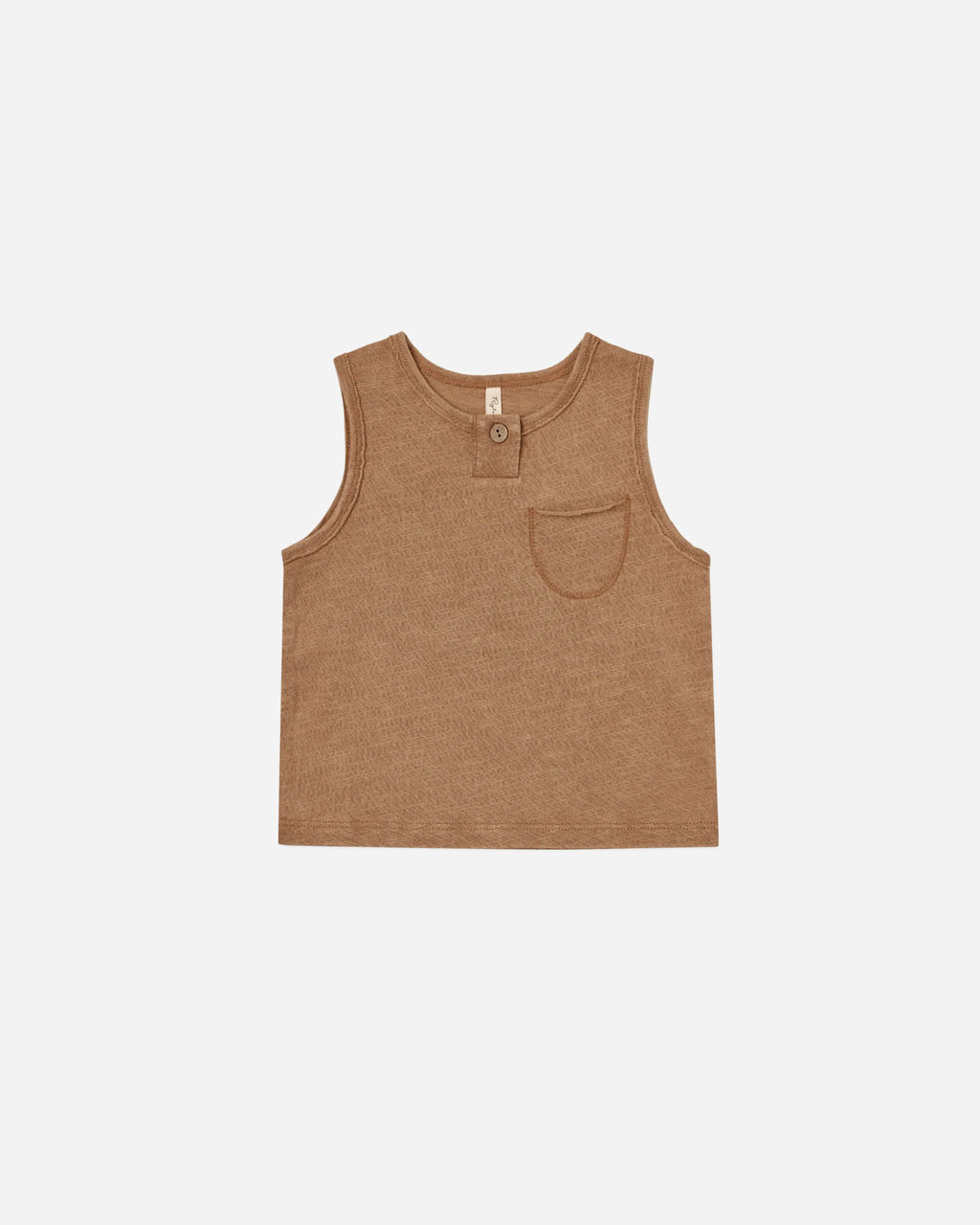 jersey button tank || camel
