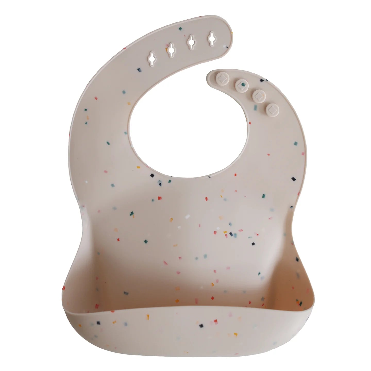 Silicone Baby Bib, Vanilla Confetti