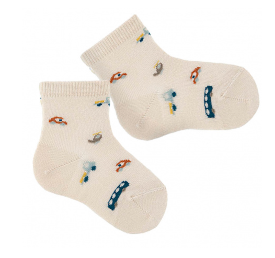 CALCETINES CORTOS FANTASÍA VIAJE LINO