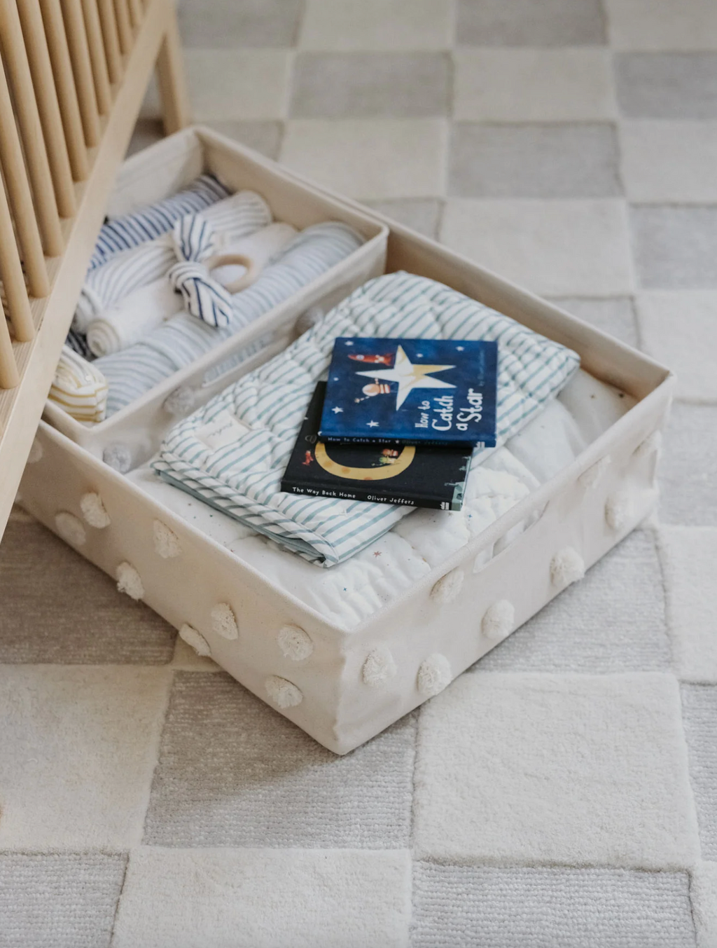 Pom Pom Basket - Hideaway, Natural Large