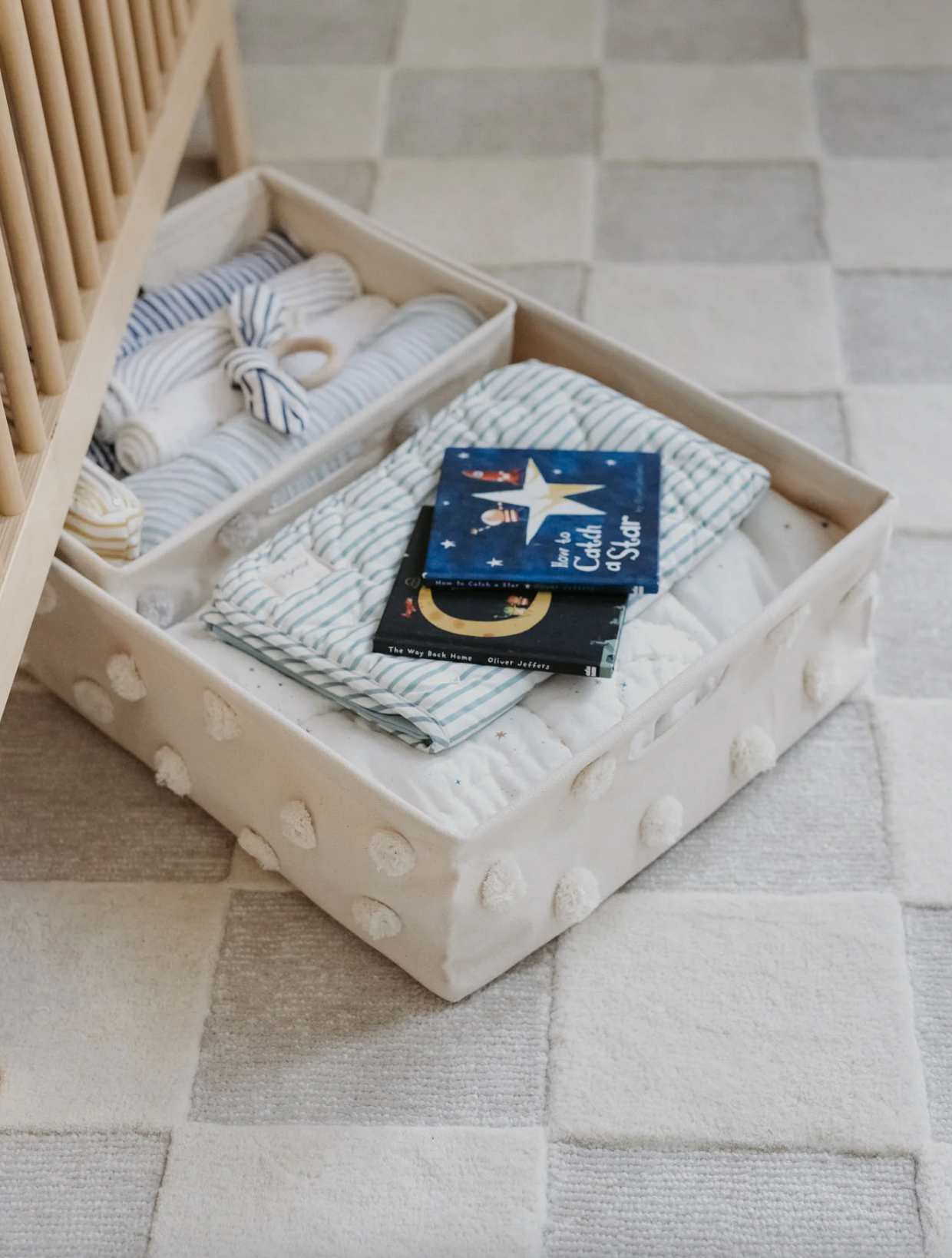 Pom Pom Basket - Hideaway, Natural Large