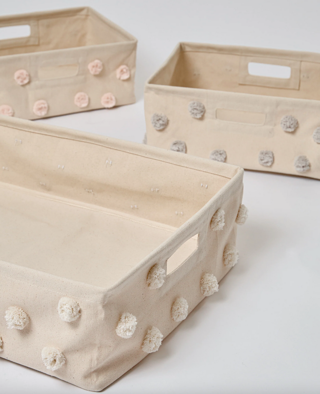 Pom Pom Basket - Hideaway, Natural Large