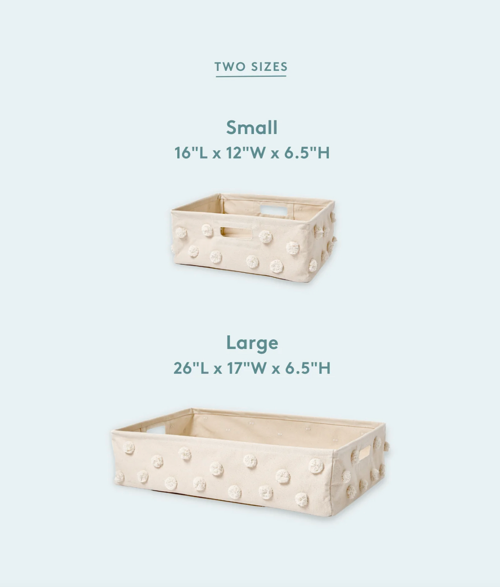 Pom Pom Basket - Hideaway, Natural Large