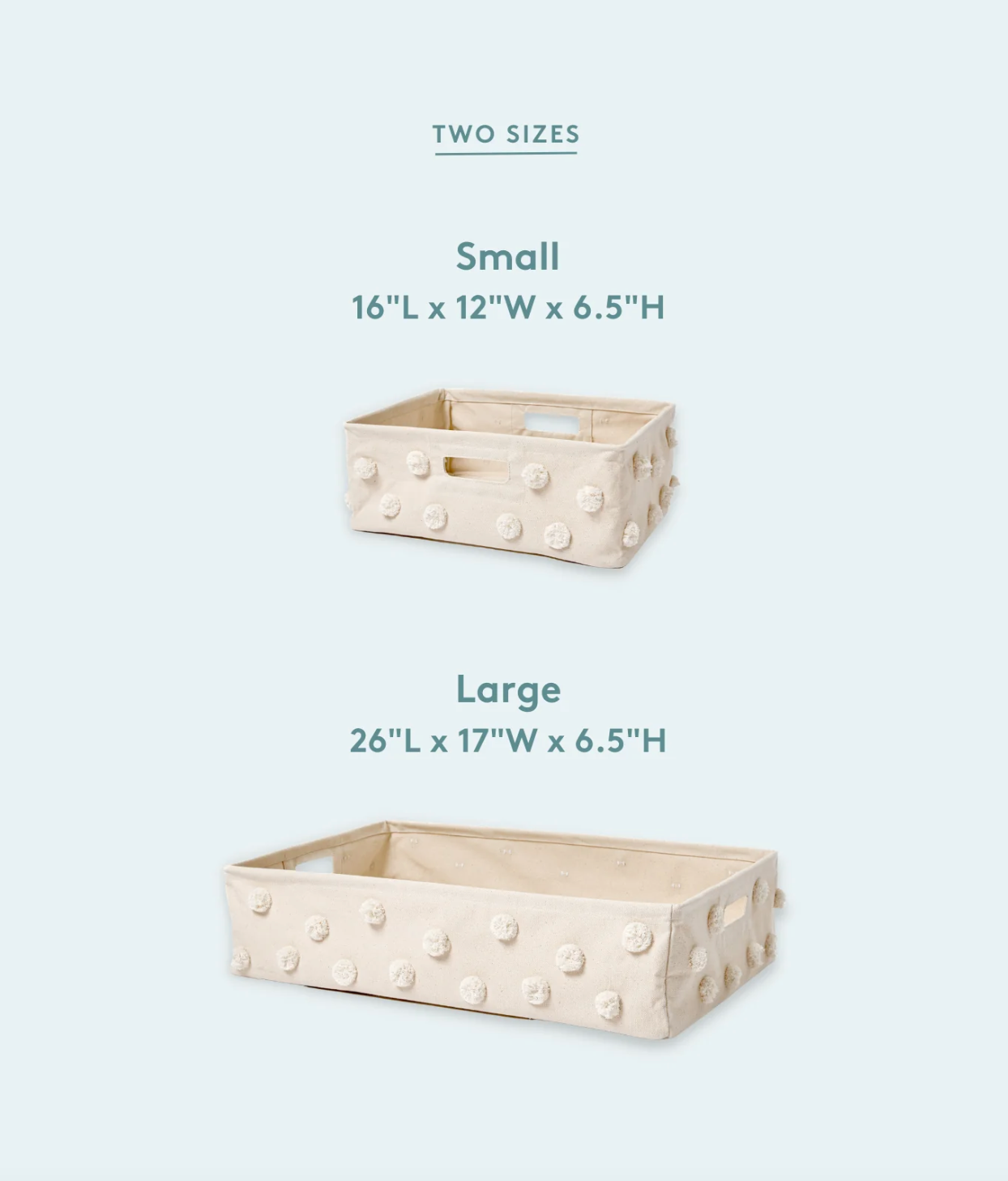 Pom Pom Basket - Hideaway, Natural Large