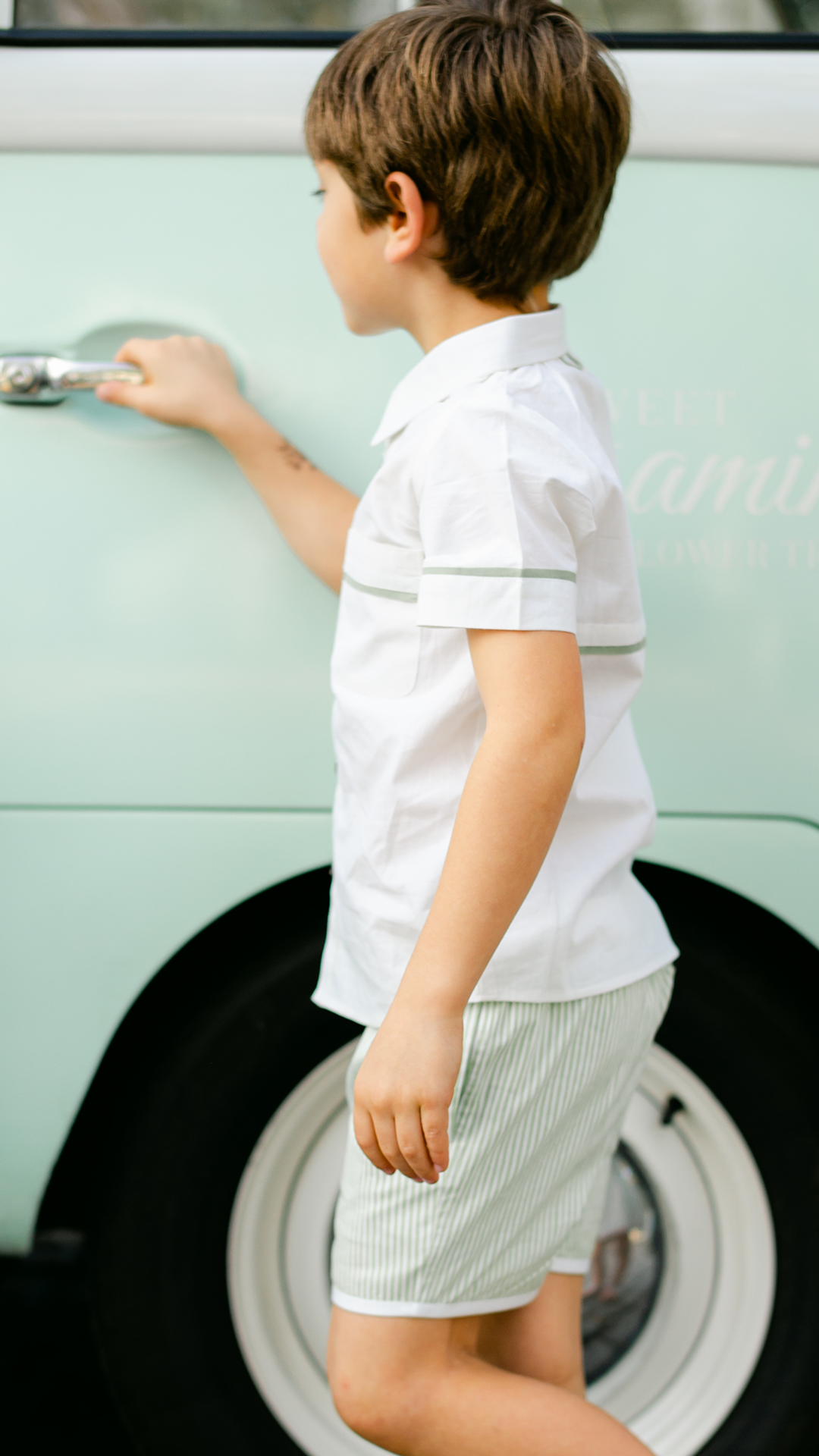 The Sea Shirt - Cloud with Grass Trim