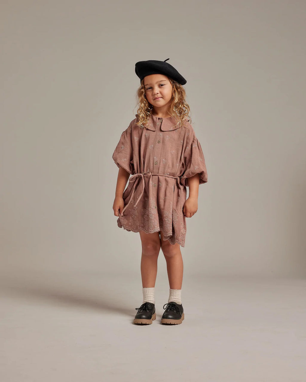 OLIVE DRESS || GRAPEVINE EMBROIDERY