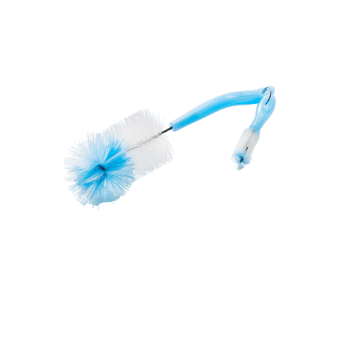 Cepillo giratorio para limpiar biberon y tetinas de nylon.