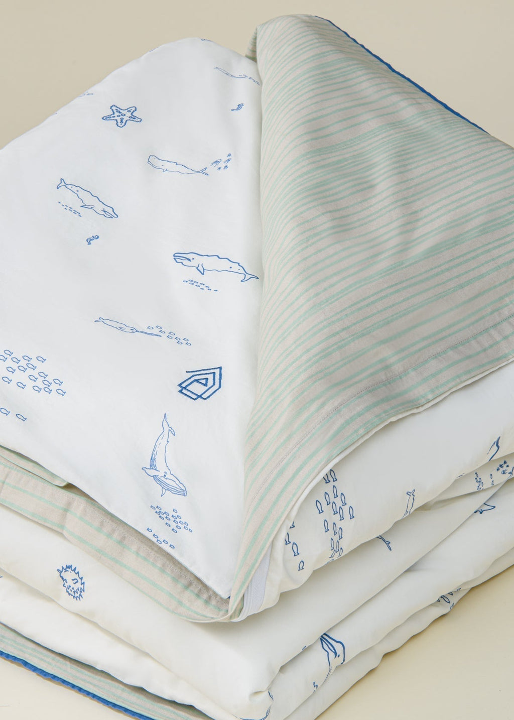 Baltik 100% Organic Cotton Duvet Cover - WHALES & WAVES