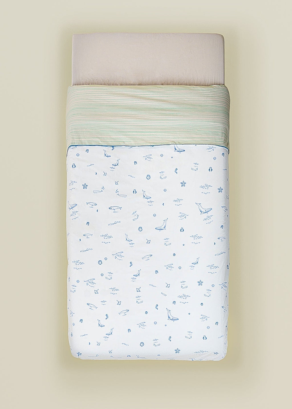 Baltik 100% Organic Cotton Duvet Cover - WHALES & WAVES