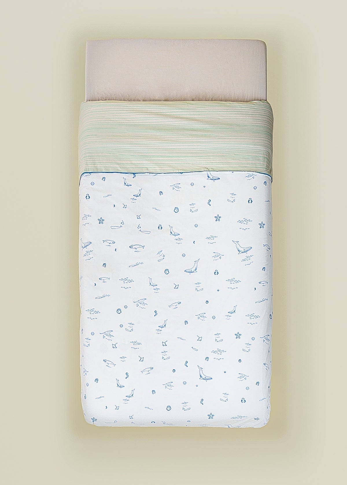 Baltik 100% Organic Cotton Duvet Cover - WHALES & WAVES