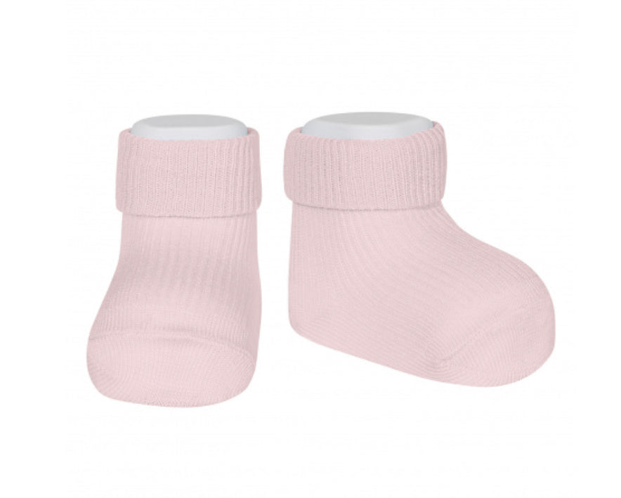 CALCETINES TOBILLEROS CANALÉ PUÑO VUELTO ROSA