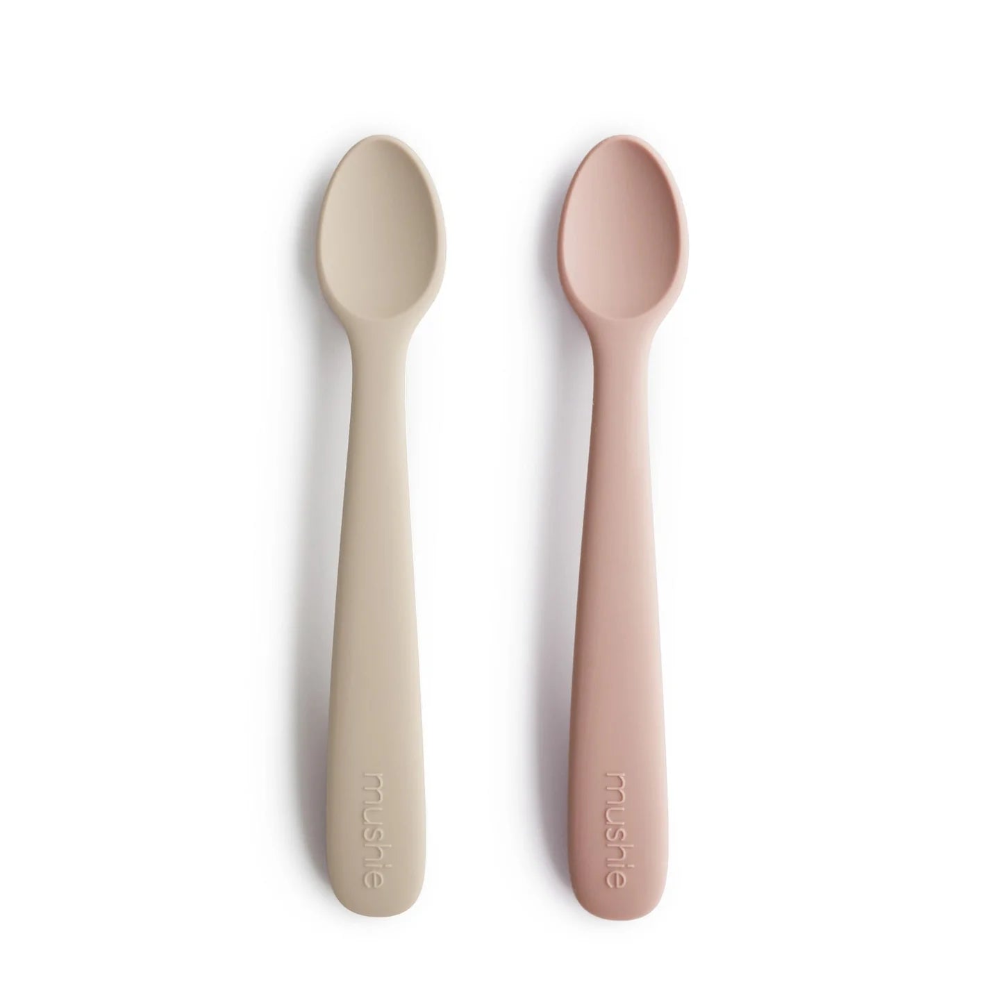 Silicone Feeding Spoons 2-Pack, Blush/Shifting Sand