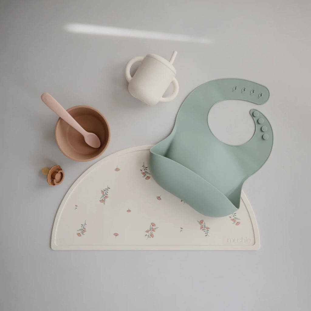 Silicone Training Cup + Straw, Shifting Sand